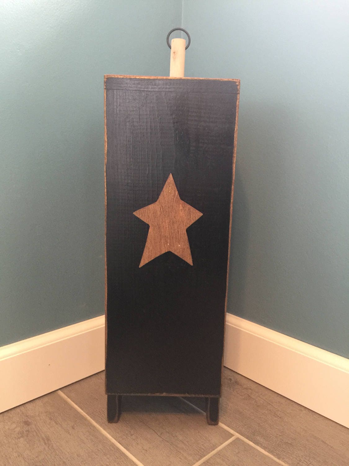 Primitive Bathroom Toilet Plunger Distressed Etsy