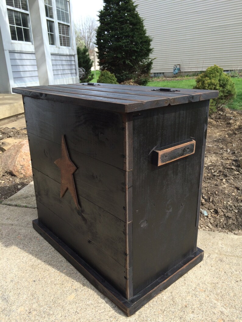 Shiplap primitive trunk shiplap storage trunk bench Etsy