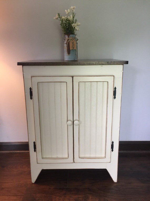 Primitive Wood Storage Cabinet Vanity Farmhouse Cabinet Etsy