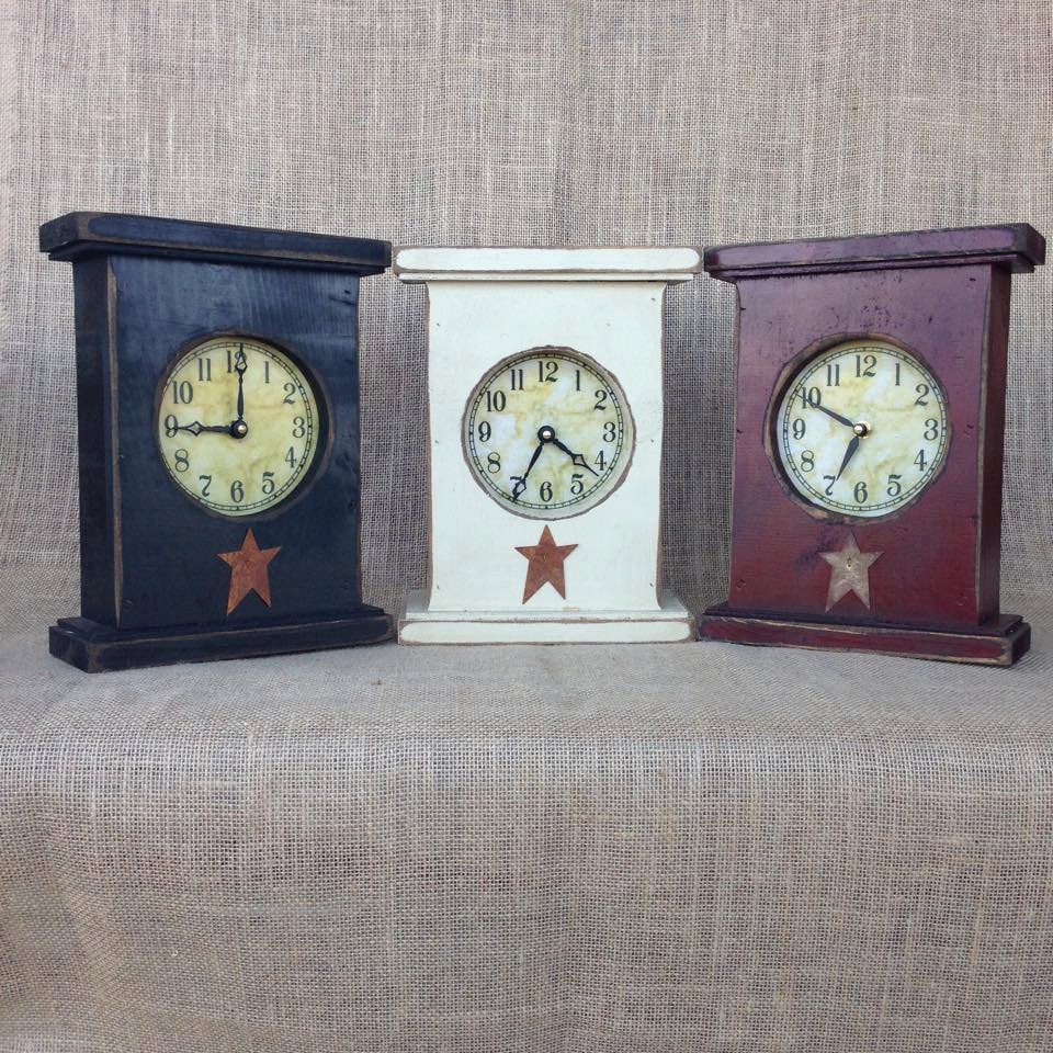 Primitive Mantel Clock Farmhouse Clock Farmhouse DecorFREE Etsy