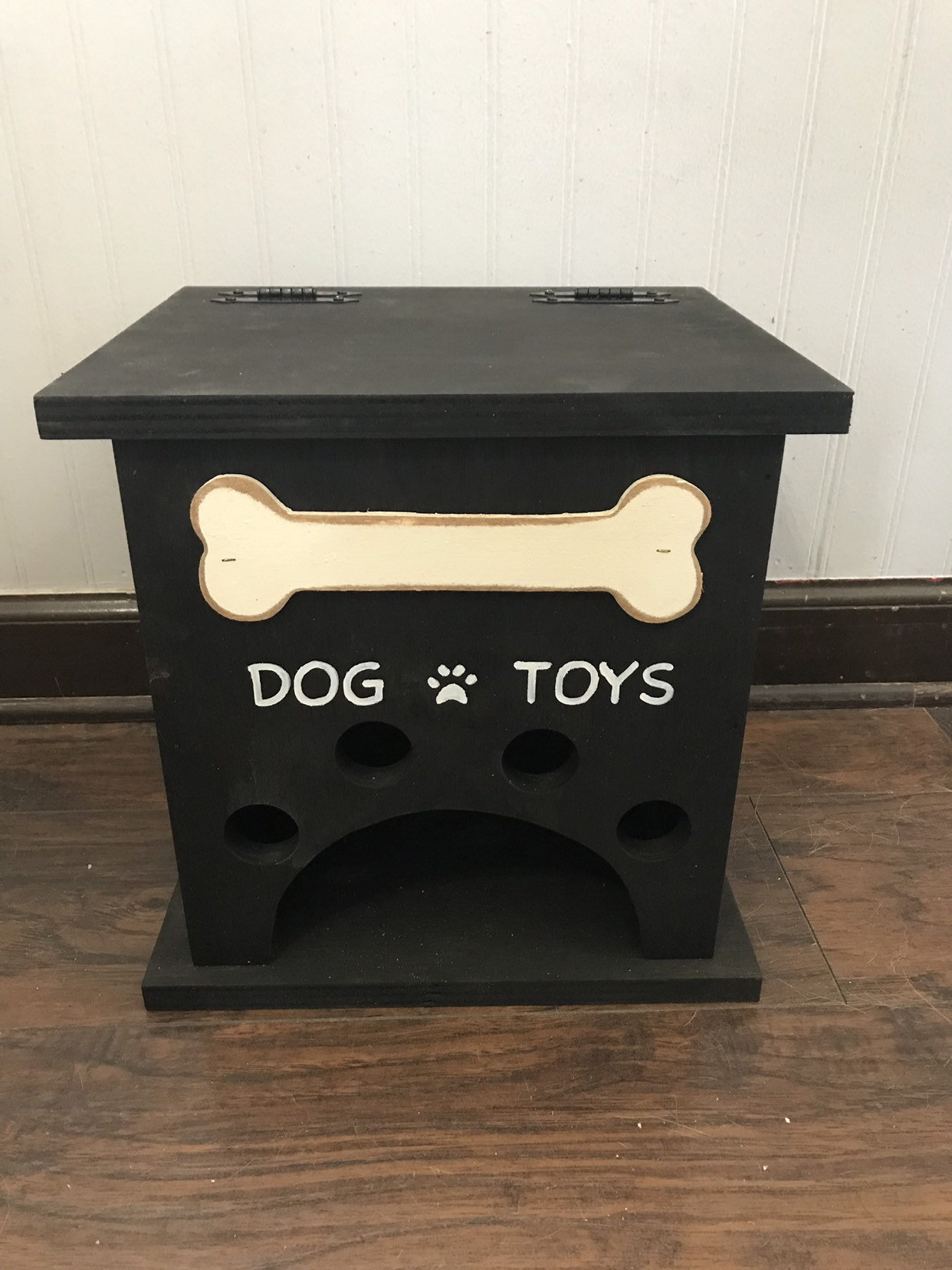 Dog Toy Storage Box with Bone Primitive Etsy