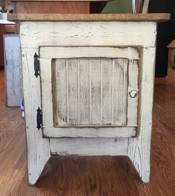 FREE SHIPPING ...Primitive End Table or Night Stand ...