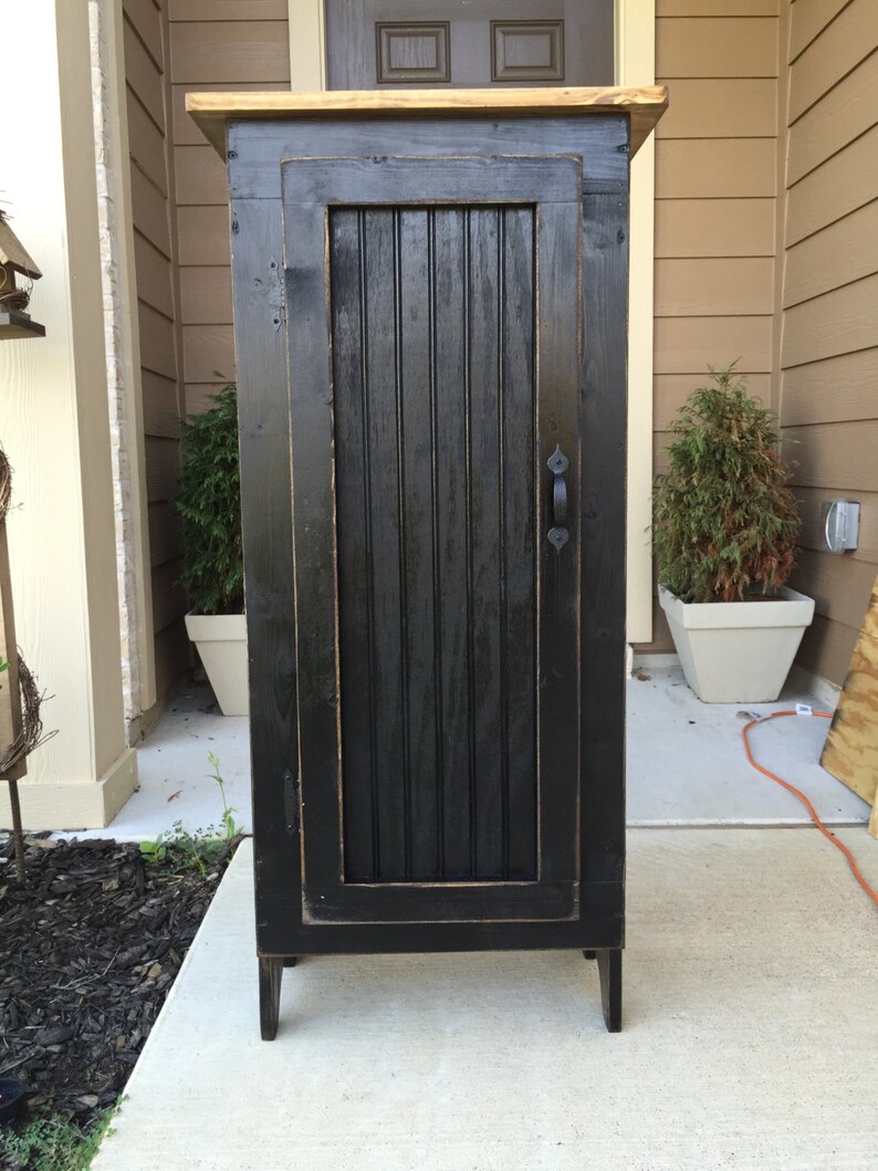 Primitive Wood Storage Cabinet Farmhouse Cabinet Country Etsy