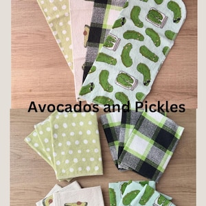 Conjunto de toalhas de papel reutilizáveis