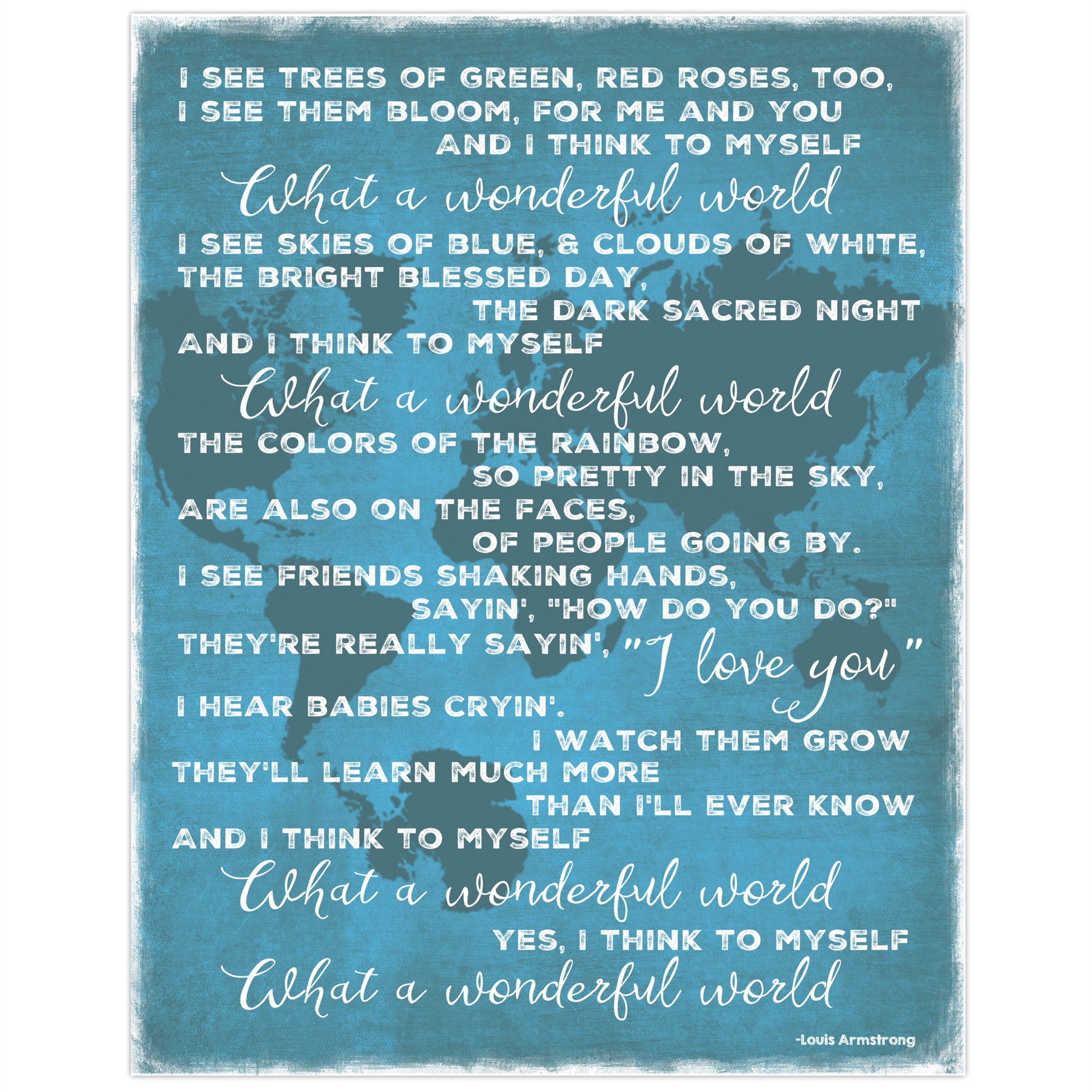 Louis Armstrong What A Wonderful World Tekst