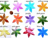 12 Flower Petal Tiles, Petal Mosaic Tiles, Tiffany Tiles, Tiffany Glass Petals, Glass Flower Petals, Stained Glass Tiles,Floral Mosaic Tiles