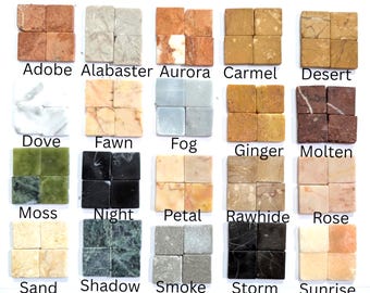 20 Square Natural Marble Stone Tiles for Mosaics (20 mm)