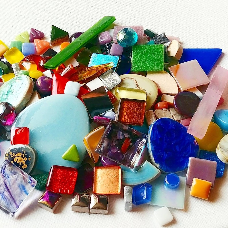 Destash Mosaic Tile Mix Mixed Tile PIeces Mosaic Supplies Etsy