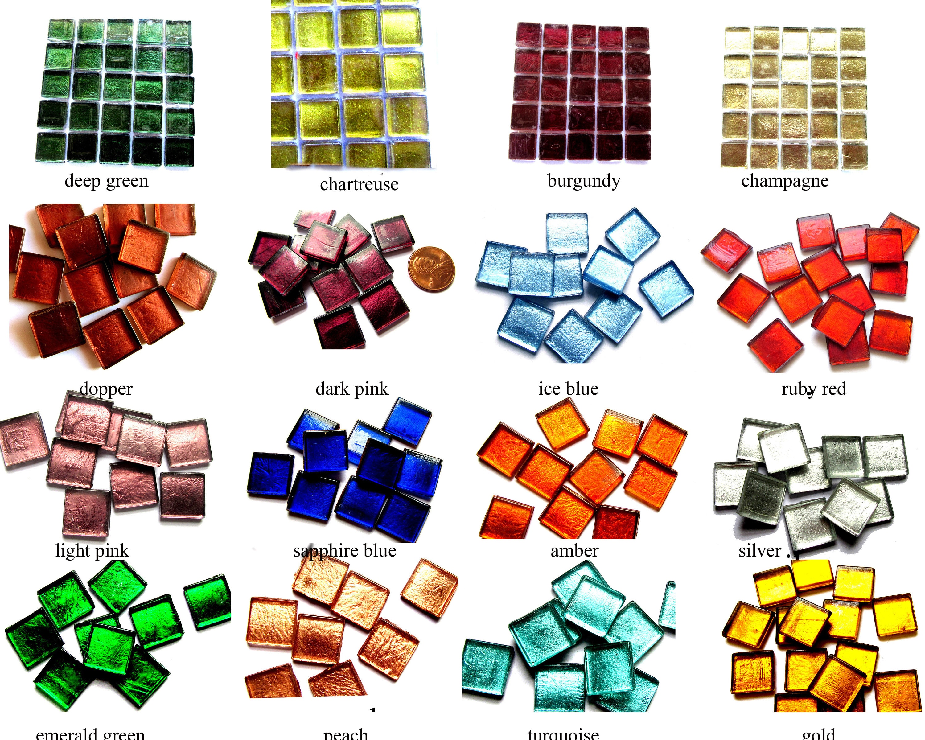 3 inch Glass Craft Small Square Mirrors Bulk 100 Pieces Mosaic