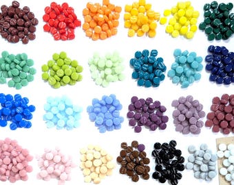 100 Small Round Recycled Glass Ottoman Mosaic Tiles (8 mm)