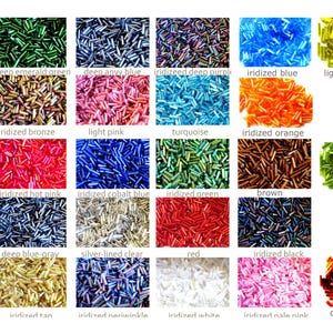 325 Glass Bugle Tube Beads (6 x 2 mm)