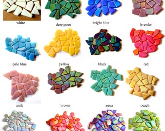 30 Iridescent Tiles, Glass Mosaic Pieces, Irregular Tiles, Puzzle Piece Tiles, Jigsaw Tiles, Mosaic Supplies, Mosaic Glass Tiles,  10 -20 m