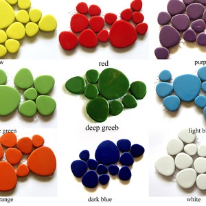 Glazed Ceramic Tiles, Ceramic Mosaic Tiles, Mosaic Stones, Mosaic Pebbles, Irregular Shape Tiles, Blue Ceramic Tiles, Glazed Tiles 85 g