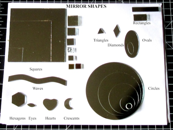 Mirror Tiles for Mosaic - Various Shapes & Sizes