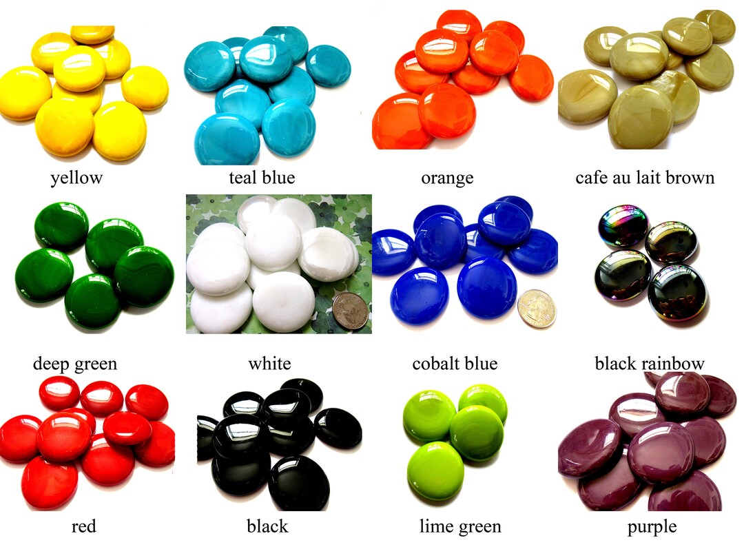 5 XL Glass Gems, Mosaic Supply, Vase Marbles, Decor Marbles, Giant