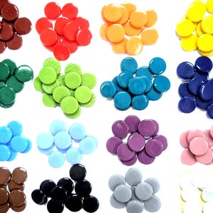 25 Glass Penny Round Ottoman Mosaic Tiles (18 mm)