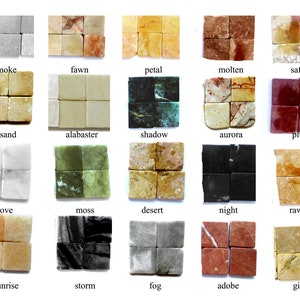 20 Marble Mosaic Tiles, Square Marble Tiles, Natural Stone Tiles, Square Stone Tiles, Natural Marble Mosaic Tiles, Stone Tiles 20 mm