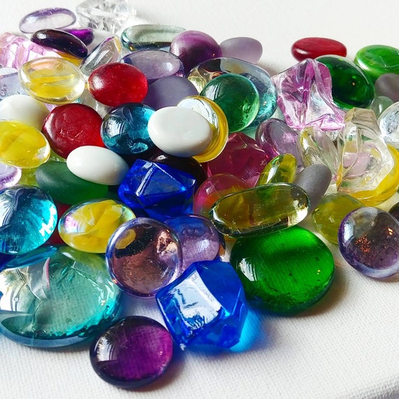 Destash Vase Fillers Glass Acrylic Flat Marbles Bulk Lot Etsy