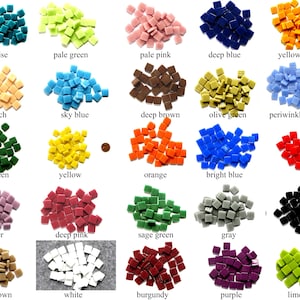 75 Square Glass Tiles, Glass Mosaic Tiles, Ottoman Tiles, Ottoman Mosaic Tiles, Square Tiles, Square Mosaics, Square Glass Craft Tiles 12 mm