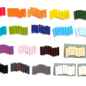 30 Rectangular Glass Border Pieces for Mosaics (20 x 5mm)