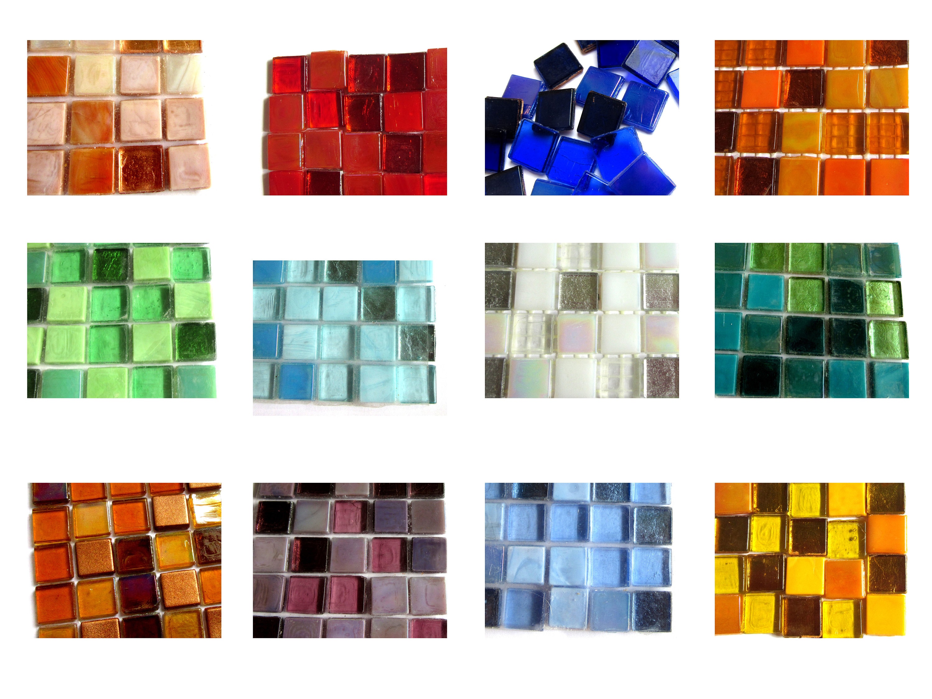 Wholesale Square Triangle Mosaic Tiles Tessera Glass Pieces for Mosaic  Making
