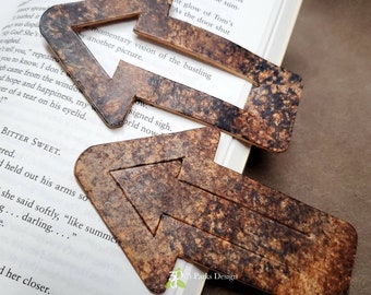 Leather Bookmark, Arrows, Page Marker, Page Holder, Arrow Shaped, Unique Bookmark, Book Lover, Reader Gift, Functional Art