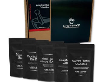 American BBQ Rubs Gift Set: 5 Gourmet Spice Blends