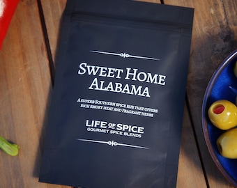 Sweet Home Alabama Gourmet Spice Rub - with Paprika & Herbs - with Recipe Card