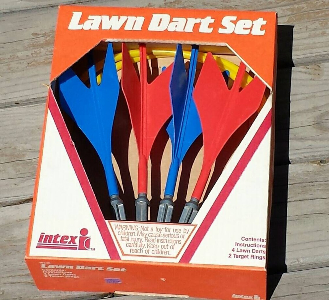 Vintage Lawn Dart Set 1983 by Intex NOT A TOY Etsy