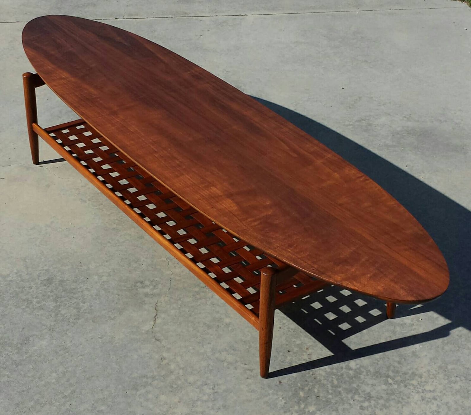 Surfboard Coffee Table by Lane Etsy