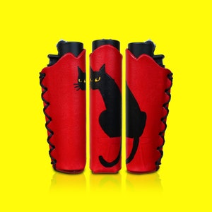 Cattastic Side Eye - Hand-Painted Clipper Lighter Case - 1pc