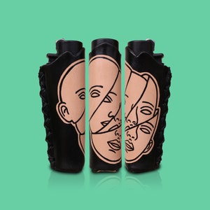 Estuche para encendedor Clipper pintado a mano con cabeza de matrioska (1 unidad)