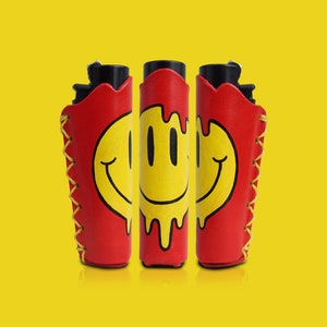 Trippy Smiley - Estuche Encendedor Clipper Pintado a Mano - 1ud