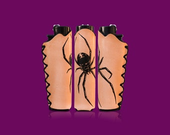 Spider - Hand-Painted Clipper Lighter Case - 1pc