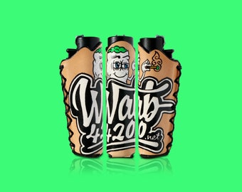 Wab 420 - Hand-Painted Clipper Lighter Case - 1pc