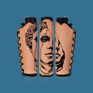 Estatua rota - Estuche para encendedor Clipper pintado a mano - 1 pieza