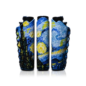Starry Night, Van Gogh - Hand-Painted Clipper Lighter Case - 1pc