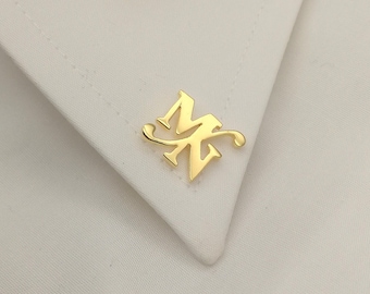 Initial Tie Tack,Mens Tie Tacks,Mens Suit Accessories,Groomsmen Gift,Letter Tie Pin,Personalized Tie Tack,Monogram Letter pin