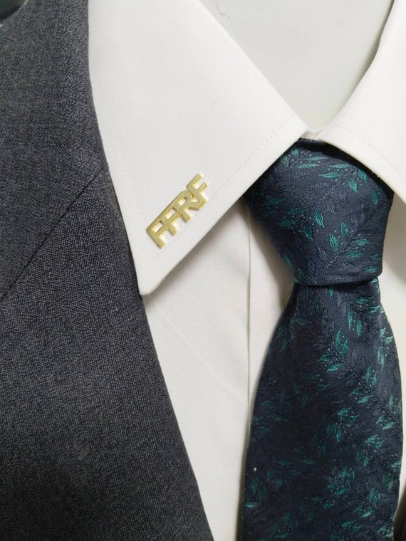 Épingle de col de chemise personnalisée avec lettre, broche pour homme,  cadeau pour lui, accessoire pour homme, épingle à cravate initiale, épingle  à