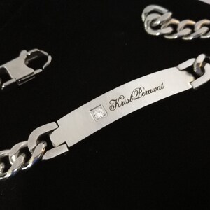 Men&#39;s Diamond Bracelets,Engraved Signature Bar Bracelet,Personalized Stainless ,Custom Engraved ,Gift,unisex Bracelets,gift