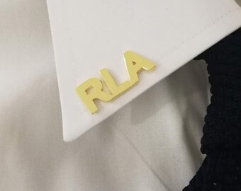 collar lapel pin Suit Name Lapel Pin, Men Gift, Father Gift, Wedding Lapel Pin, Men Lapel Pin, Custom Pin , Custom Monogram