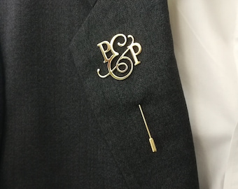 Initial lapel pin,Custom Name Lapel Pins,Personalized Jewelry,Groomsmen Gift, Groom Gift from Bride, Men's lapel pins,Wedding Lapel Pin