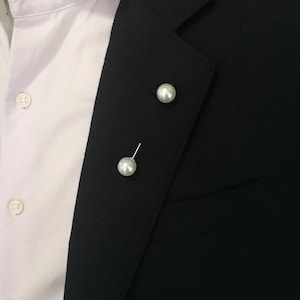 Minimalist Pearl Lapel Pin for Men and Women | Elegant Suit Brooch | Korean Style Jacket Pin | Classic Pearl Brooch Gift