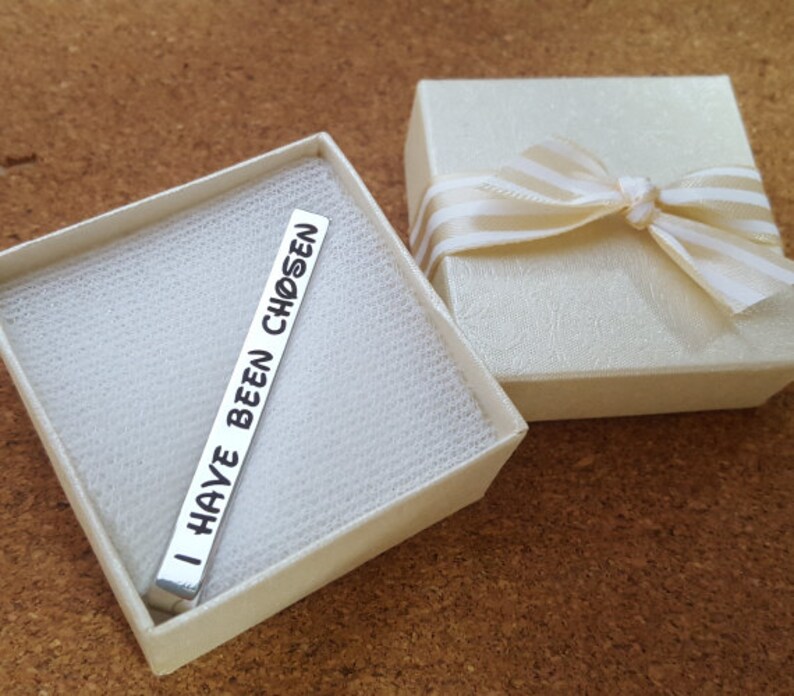 Wedding Child/'s Drawing,Father/'s Day Gift Actual Handwriting Team Groom Tie Bar Personalized Groomsmen Gift. Tie Clip Mens