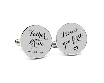 Personalized CuffLinks • Father of the Bride Gift • Engrave Signature Cufflinks • Sentimental Gift • Groom Cufflinks Wedding Gift • for dad