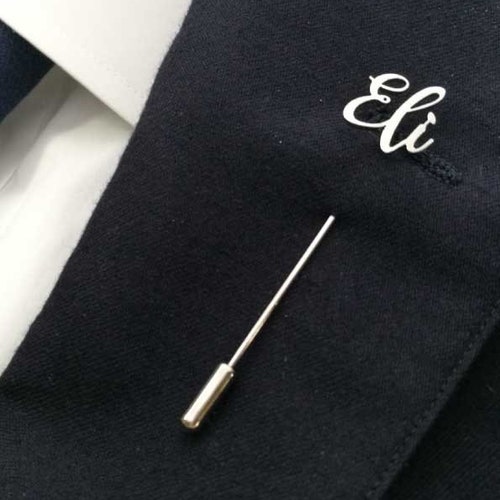 Lapel Boutonniere// Lapel Pin//custom Monogram Letter Etsy