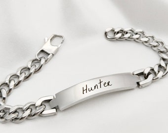 Memorial Bracelet Gift, Personalized Stainless, Bereavement Gift, Engraved Stainless bracelets Gift for Her, Jewelry for Women