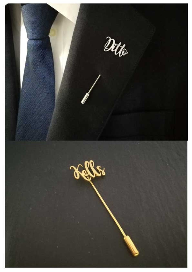 Personalized Monogram Initial Lapel Pin Jewelry gold Monogram Etsy