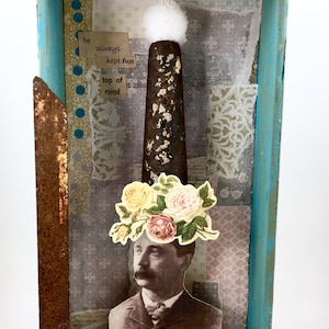 Handmade Assemblage Art He Always Kept Fun Top of Mind original
