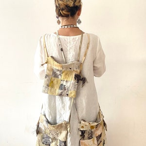 Linen Women&#39;s Handbag, Summer Mini Bag, Eco Naturally Dyed Linen Shoulder Bag, Phone Crossbody Bag, Grey, White Linen Pouch, with Lining